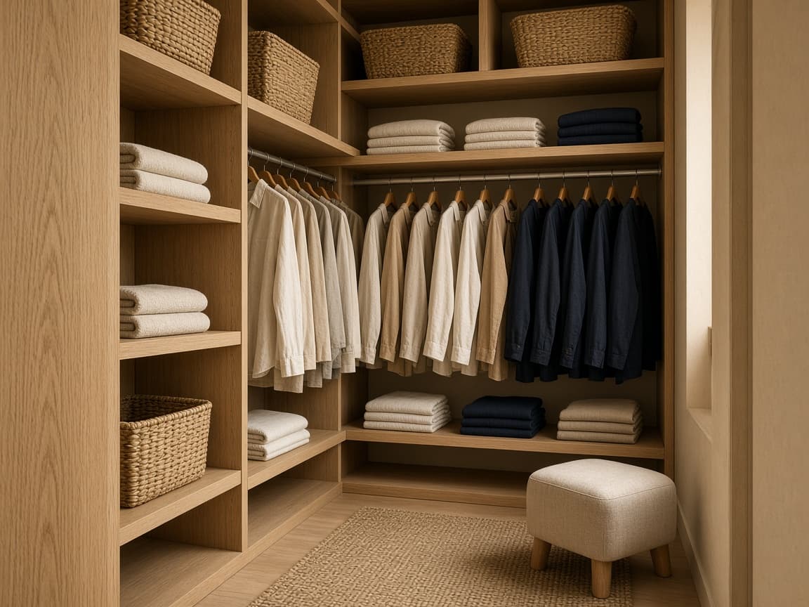 Organisert walk-in garderobe